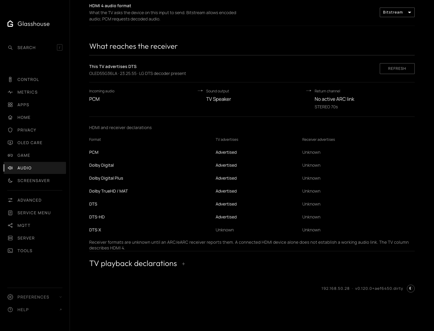 G3 audio declarations